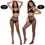 Fishnet Thigh High Stockings for Women - 4 Pairs