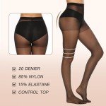 6 Pairs Ultra Thin High Waist Sheer Tights