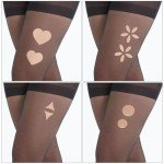 High Waist Sheer Tights, 2 Pairs for Women