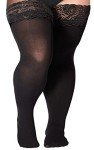 Plus Size Semi-Sheer Lace Top Thigh Highs
