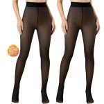 2 Pack Women's Fleece Lined Winter Tights