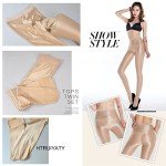 HTRUIYA Women's Shiny Silk Dance Tights - Nude