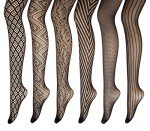 6 Pack Seamless Fishnet Toeless Tights for Women