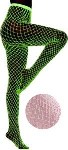 Luminous Pink Glow in the Dark Fishnet Pantyhose