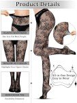 4 Pairs Floral Fishnet Tights for Women