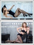 4 Pairs Floral Fishnet Tights for Women