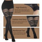 Striped Suspender Tights for Women - 2 Pairs