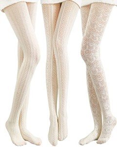 3 Pairs of Women's Fishnet Lace Tights