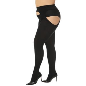Plus Size Yilanmy Suspender Pantyhose for Women