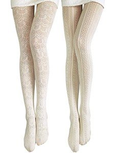 Hollow Out Knitted Patterned Stockings for Women