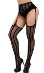 High Waist Patterned Fishnet Tights for Women