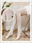 Hollow Out Knitted Patterned Stockings for Women
