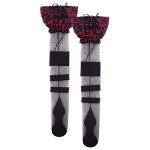 Cuban Heel Thigh High Lace Top Stockings