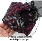 Cuban Heel Thigh High Lace Top Stockings