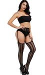 High Waist Patterned Fishnet Tights for Women