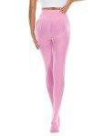 Plus Size Opaque Tights - High Waisted, Pink