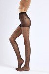 High Waist Sheer Tights with Red Hearts