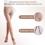 Sheer Control Top Tights for Women - 2 Pairs