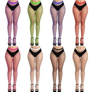 8 Pairs Women’s Thigh High Fishnet Stockings