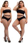 Plus Size Fishnet High Waist Tights - 2 Pairs