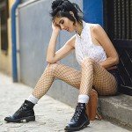 Amandir Women's Fishnet Lace Patterned Tights