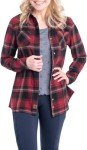Legendary Whitetails Womens Cottage Escape Flannel Shirt, Forest Plaid, Medium
