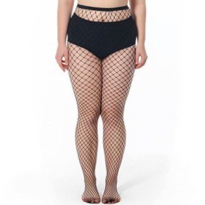 Sexy Plus Size Fishnet Thigh High Stockings