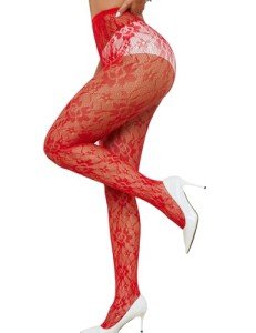 Gulinala Floral Lace Fishnet Tights for Women