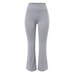 Women's Grey Casual Bell Bottom Yoga Pants