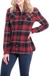 Legendary Whitetails Womens Cottage Escape Flannel Shirt, Forest Plaid, Medium