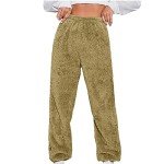 Cozy Plus Size Fleece Pajama Pants for Women
