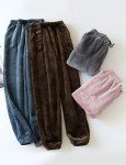 Cozy Pink Fleece Pajama Bottoms for Women