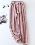 Cozy Pink Fleece Pajama Bottoms for Women