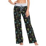 Ollabaky Women's Wide Leg Christmas Pajama Pants