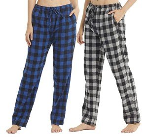 Women's Plaid Flannel Pajama Pants - 2 Pack