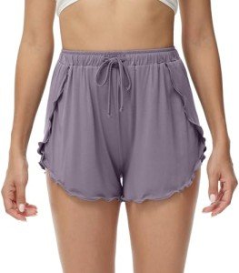 WiWi Women's Casual Pajama Shorts - Heather Grey