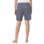 Nautica Women's Lightweight Bermuda Sleep Shorts - Navy Stripe