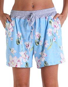 Floral Print Cotton Pajama Shorts for Women