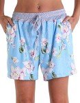 Floral Print Cotton Pajama Shorts for Women