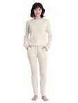 Ivory Women's Cashmere Ribbed Loungewear Set