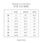 Nautica Women's Lightweight Bermuda Sleep Shorts - Navy Stripe