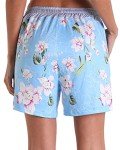 Floral Print Cotton Pajama Shorts for Women