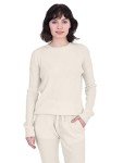 Ivory Women's Cashmere Ribbed Loungewear Set