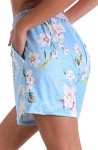Floral Print Cotton Pajama Shorts for Women
