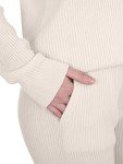 Ivory Women's Cashmere Ribbed Loungewear Set
