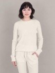 Ivory Women's Cashmere Ribbed Loungewear Set