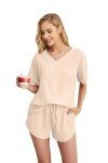 Cozy Oatmeal Two-Piece Women's Pajama Set