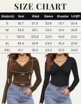 Ekouaer Long Sleeve Shirts for Women V Neck Basics Tops Lightweight Base Layer Slim Fit Top Thermal Undershirts Tee Black S