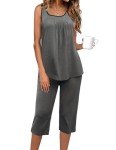 Ekouaer Women’s Soft Pajama Set with Capri Pants