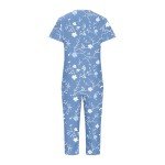 Boho Floral Cotton Capri Pajama Set for Women